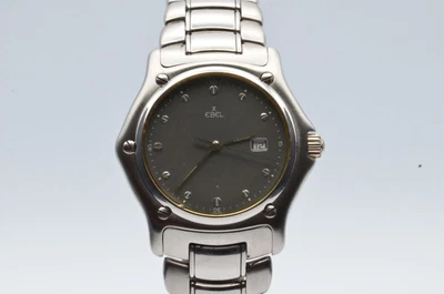 $919.87 • Buy Ebel 1911 Men's Watch Steel 1 13/32in Top Condition With Orig. Armband 987902 2