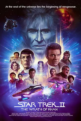 Star Trek Wrath Of Khan 16x24 By Rich Davies Ltd Edition X/250 Poster Mondo MINT • $95