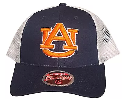 Auburn Tigers Zephyr Trucker Adjustable Mesh Hat Cap Navy Blue & Orange NCAA • $16.99