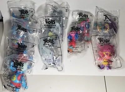 NEW OLD STOCK MCDONALD'S HAPPY MEAL TOYS TROLLS World Tour #134579 • $7