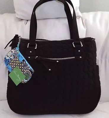 VERA BRADLEY Tote Espresso Brown Microfiber - Absolutely Perfect Condition • $49.95