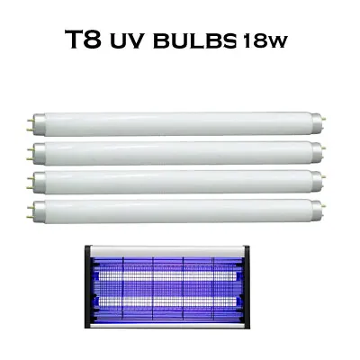 18W T8 Fluorescent Light Bulb Tube Fly Zapper Insect Bug Killer UV Light Bulbs • £9.97