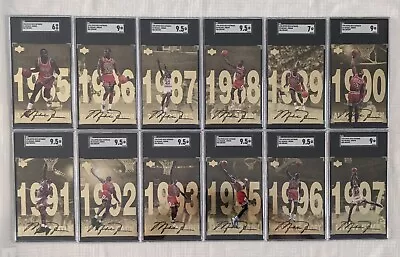 1998 Upper Deck Gatorade Michael Jordan Complete Set 1-12 Most Graded SGC 9/9.5 • $1525