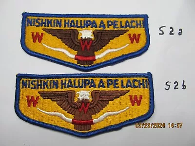 OA LODGE 489 NISHKIN HALUPA A PE LACHI FLAPS S2a & S2b • $11