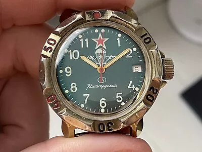 Vintage Watch Vostok Wostok Komandirskie Military Mechanical Men's • $29.99