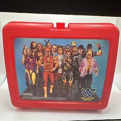 Vintage 1991 WWF Superstars Thermos Lunchbox Hogan Savage Wrestling WWE New • $75