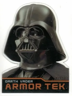 Star Wars 2015 Topps High Tek Armor Tek At4 Darth Vader Helmet Die Cut 07/50 • $303.48