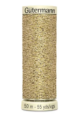 £3.45 • Buy Gutermann Metallic Effect Thread Glitter Sparkling Sewing 50m Pick Colour 744603