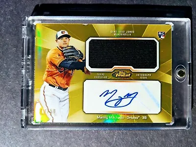 2013 Topps Finest Autograph Jumbo Game Used Gold Refractor Manny Machado RC /50 • $249.99