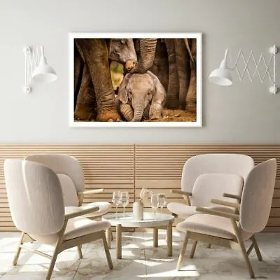 Elephants Closeup Photograph Print Premium Poster High Quality Choose Sizes • $24.07