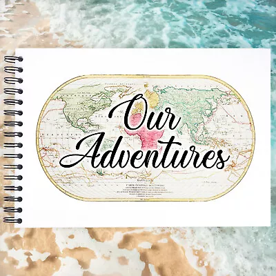 A3/A4/A5 Our Adventures World Map Scrapbook Photo Album Memory Keepsake Gift • £7.99