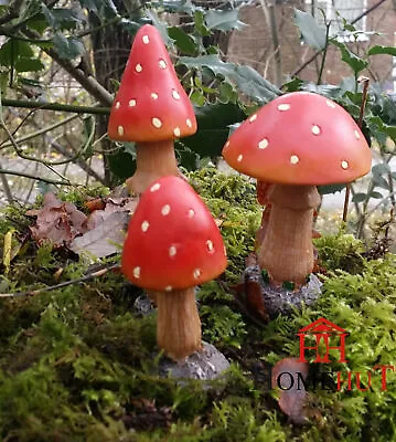 Fairy Garden Toadstools Garden Mushrooms Garden Ornaments Patio • £8.95