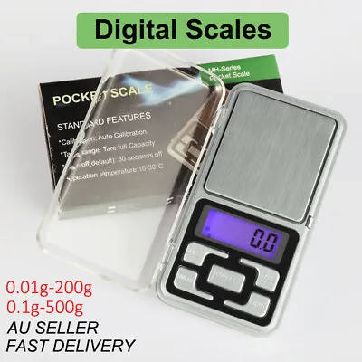 $8.50 • Buy 0.01-200g 0.1-500g Pocket Digital Scale Precision Jewelry Balance Gram Scales