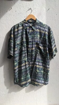 £20 • Buy 90's Style Crazy Pattern Aztec Button Up Shirt