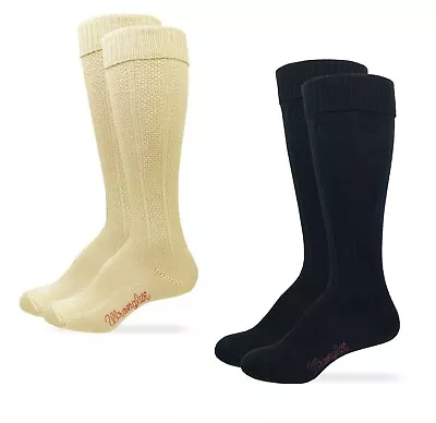 Wrangler Ladies Knee High Turn Cuff Top Boot Socks 2 Pair Pack • $10.50