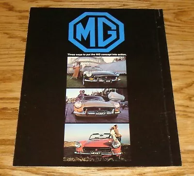 Original 1972 MG Full Line Sales Brochure 72 MGB GT Midget • $11