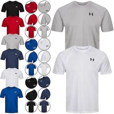 Under Armour Mens T-Shirt Short Sleeve Gym Fitness Heatgear Running Breathable • £11.99