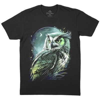 Night Owl T-Shirt Animals Moon Nocturnal Bird Animal Nature Wildlife Stars E292 • £13.99