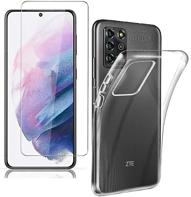For ZTE BLADE V30 CLEAR CASE + TEMPERED GLASS SCREEN PROTECTOR SHOCKPROOF COVER • $6.50