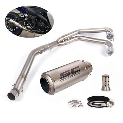 Slip For Yamaha MT-03 2016-2023 YZF R3 Exhaust Tips Front Link Pipe Full System • $196.99