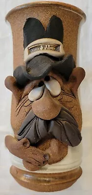 Vtg 1980 Mahon Made Signed 3D Stoneware Handcrafted Funny Face Sh*tface Beer Mug • $24.49