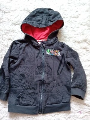 £1.50 • Buy Boys Zip Up Hooded Marvel Top Age 3-4years