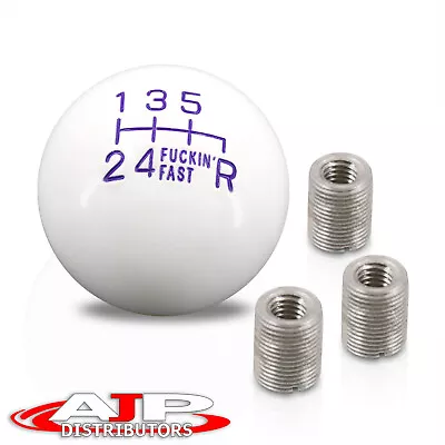 Universal F'Ing Fast 6-Speed Round Ball Type Shift Knob Lever M8 M10 M12 Purple • $12.99