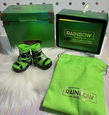 Rainbow High~Hade Hunter Buckle Boots Green ~Accessories Studio Shadow NEW! • $14.99