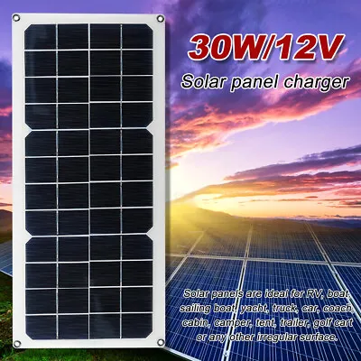 £18.89 • Buy USB 30W Solar Panel Power Bank For Outdoor Camping Hiking Phone Charger Portable