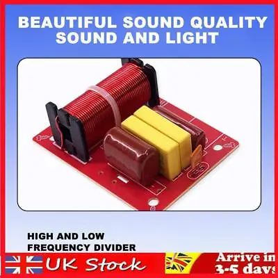 80W 2 Way Crossover Audio Filters HiFi Speaker Dual Frequency Crossover Divider • £5.29