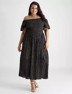 $25.95 • Buy Beme Midi Length Shirred Front Dress Womens Plus Size Clothing  Dresses Shift
