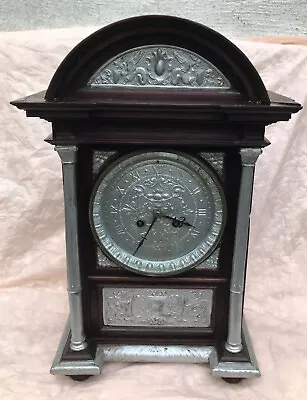 Antique French Bracket Chime Clock L Marti Ornate Figural Detail Works 18x11  • $99