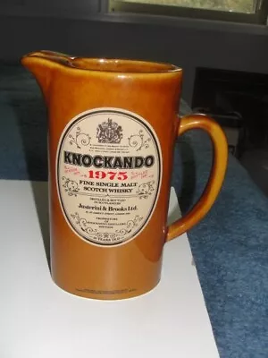 Vintage KNOCKANDO 1975 Single Malt Scotch Whisky Water Pitcher Pub Jug Pottery • $27