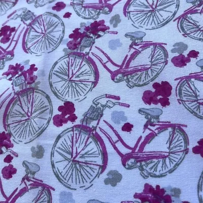 Bicycle Novelty Girls Bike Quilting Fabric Selling By FQ ~ 45cm W X 55cm L ~ BN • $18.55