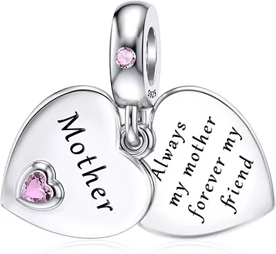 Mother Heart S925 Sterling Silver Dangle Charm For Women Mum Sister Nan Daughter • £7.90