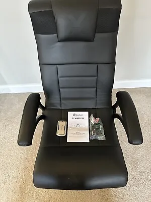 X Rocker Video Gaming Chair W/ Pedestal Base Leather Wireless Black • $75