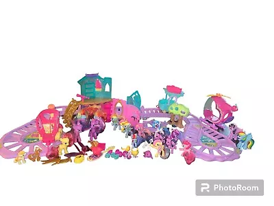 My Little Pony Train Set Helicopter Ponies And Accessories Lot. • $75