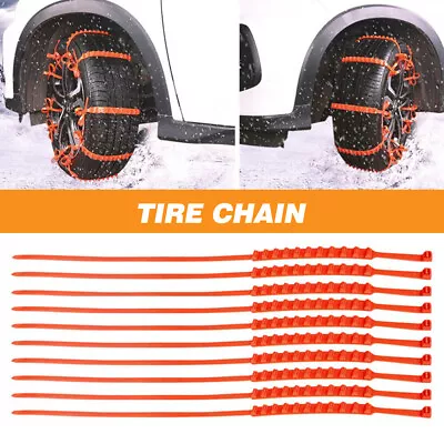 Universal 10PCS Chain Tire Snow For Car SUV Truck Anti-Skid Emergency Driving US • $14.43