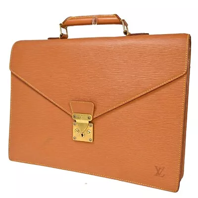 LOUIS VUITTON Serviette Ambassador Briefcase Bag Epi Cipango Gold M54418 64EA622 • $288