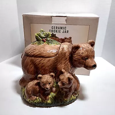 Cracker Barrel Cookie Jar Bear With Cubs By Susan Winget Retired • $49.95