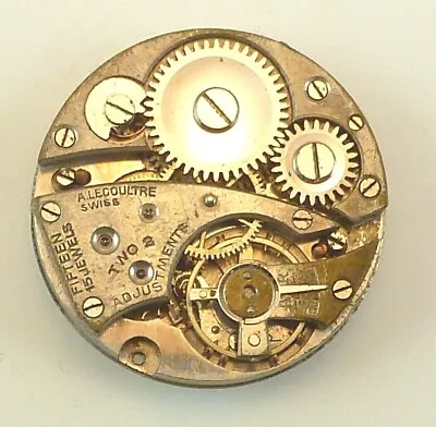 Vintage A LeCoultre  15 Jewel Mechanical Movement - Prts Repair - Good Balance • $35