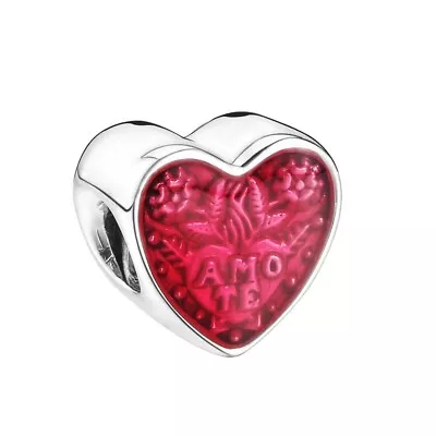 Pandora Amo Te I LOVE You RED Heart Charm 792048EN117 • £19.99