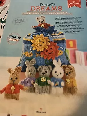 SWEET DREANS  -  WORRY DOLLS Knitting Pattern. MAGAZINE EXTRACT • £0.99