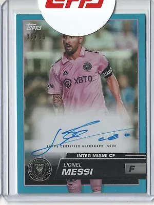 2023 Topps MLS Autograph Blue Lionel Messi 06/99 Mystery Redemption On Card Auto • $1999.99