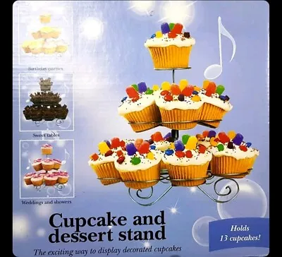 Cupcake Dessert Stand Metal (13 Holders) Decor Parties Wedding • £8.99