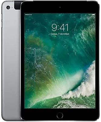 Apple IPad Mini 4 128GB Wi-Fi  & Cellular (Unlocked) Space Gray (VERY GOOD) • $139.99