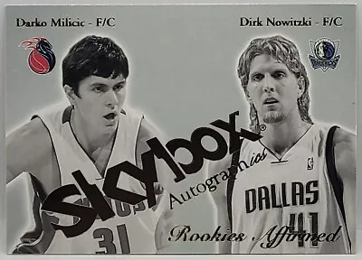 03-04 Skybox Autographics Rookies Affirmed Darko Milicic/Dirk Nowitzki Insert • $3.25