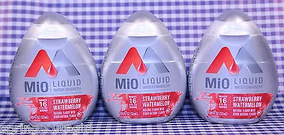 3 Mio Liquid Water Enhancer STRAWBERRY WATERMELON Flavor 48 Servings Total MIX • £15.43