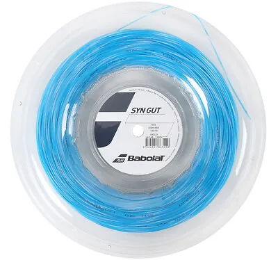 Babolat Syn Gut 1.30mm 16G 660ft 200m Tennis String Ultimate Spin Blue 186329 • $56.61