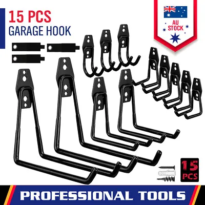 77Lbs Garage Tool Storage Wall Hook Assortment Set Hanger Garden Tool Organizer • $31.99